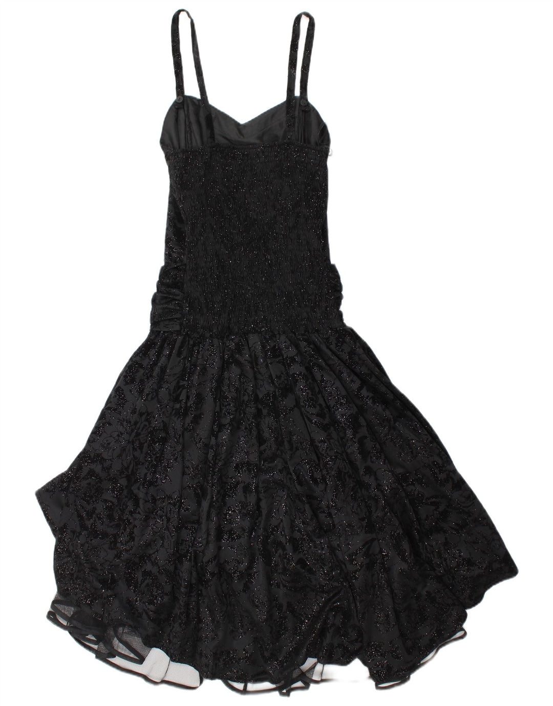 C & A Vestido largo sin mangas para mujer EU 36 Poliéster floral negro pequeño