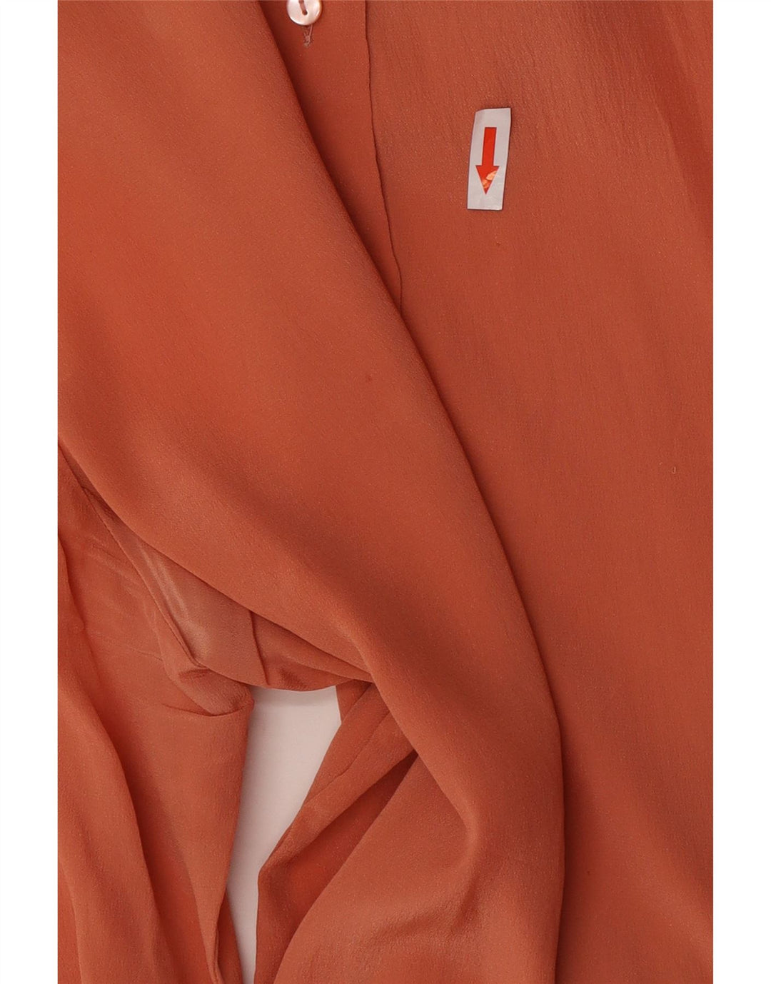 Vintage mujer frente corbata camisa blusa IT 44 naranja medio
