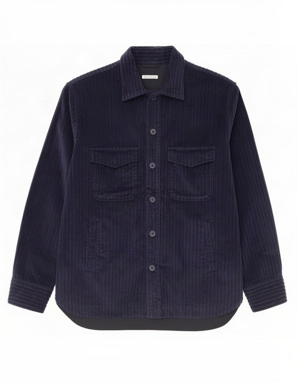 Robert Friedman Camisa de pana para hombre XL Algodón azul marino