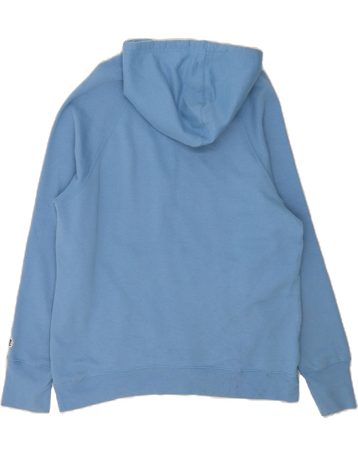 CHAMPION Mens Graphic Hoodie Jumper XL Blue Polyester Vintage Champion and Second-Hand Champion from Messina Hembry 