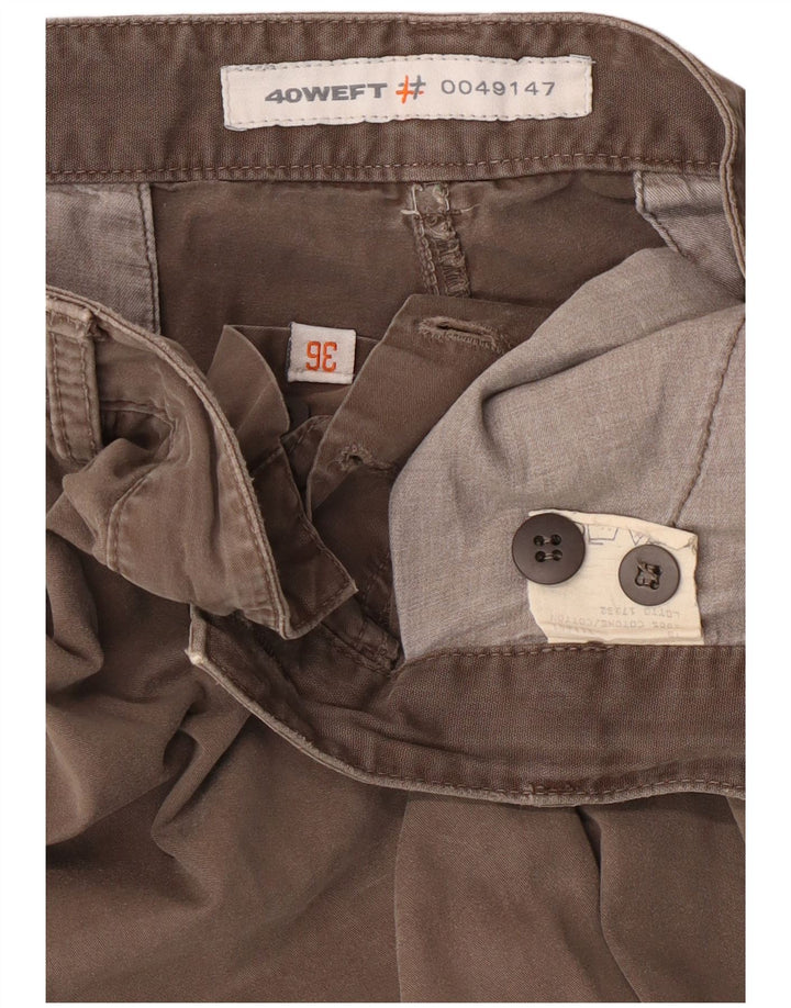 40Weft Pantalones cortos cargo para hombre W36 Algodón gris grande