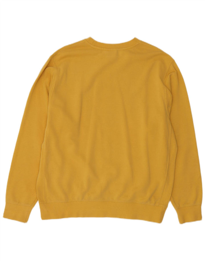 NIKE Hombre Sudadera Jumper Large Amarillo Algodón