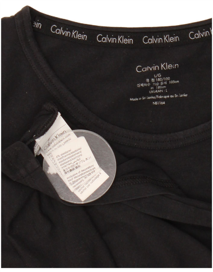 Calvin Klein - Camiseta para hombre, talla grande, algodón negro