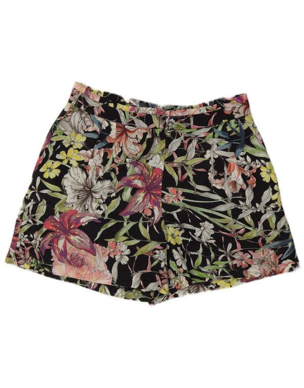 Pantalones cortos chinos Reiss para mujer UK 10 Small W27 Poliéster floral negro
