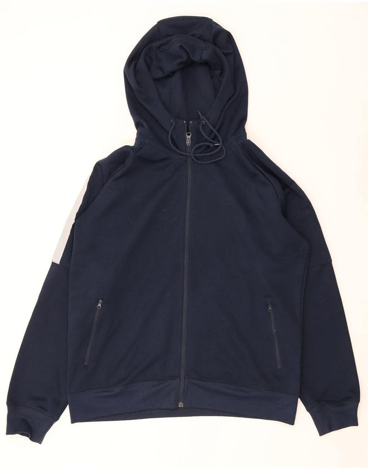 Nike - Sudadera con capucha y cremallera para hombre, talla grande, color azul marino, poliéster