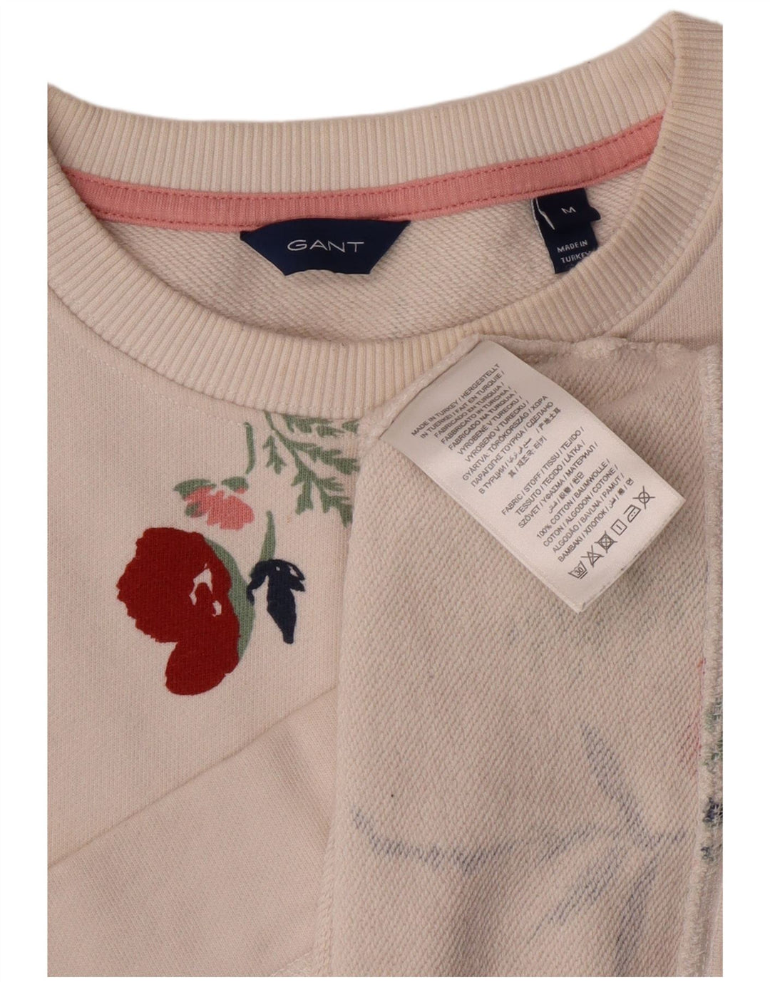 GANT Sudadera corta con estampado gráfico para niña 13-14 años Mediana Blanco Floral