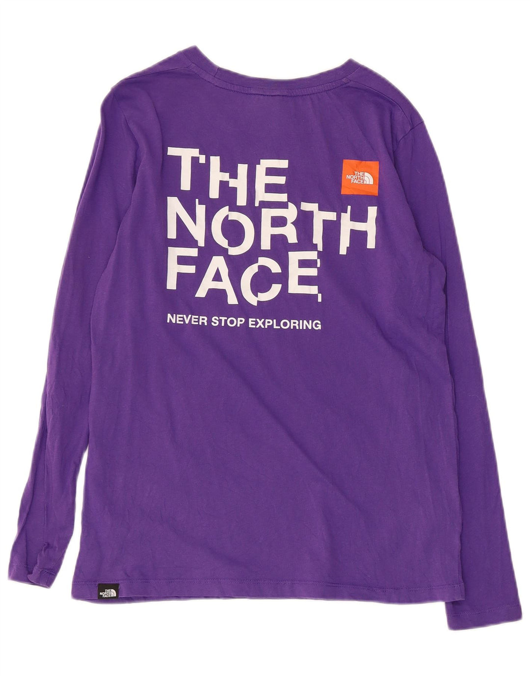 THE NORTH FACE Top gráfico para mujer de manga larga UK 10 Small Purple Cotton