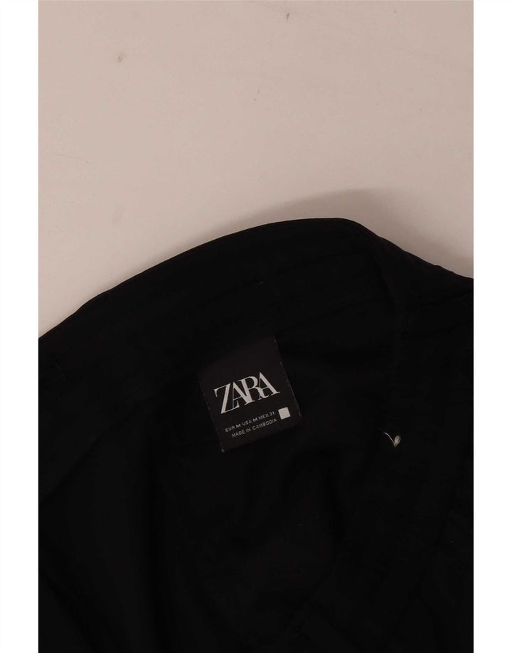 Zara Mujer Pantalón Chino Recto Mediano W31 L28 Negro