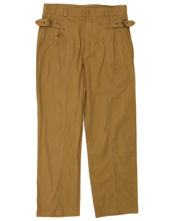 Pantalones chinos rectos vintage para hombre W30 L28 Beige