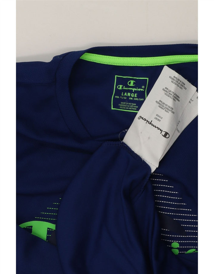 Champion Camiseta gráfica para niños 11-12 años Grande Poliéster azul
