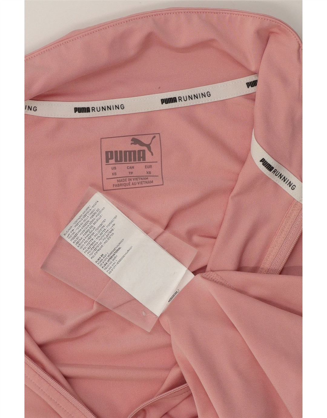 PUMA Womens Zip Neck Pullover Tracksuit Top UK 6 XS Pink Polyester Vintage Puma and Second-Hand Puma from Messina Hembry 