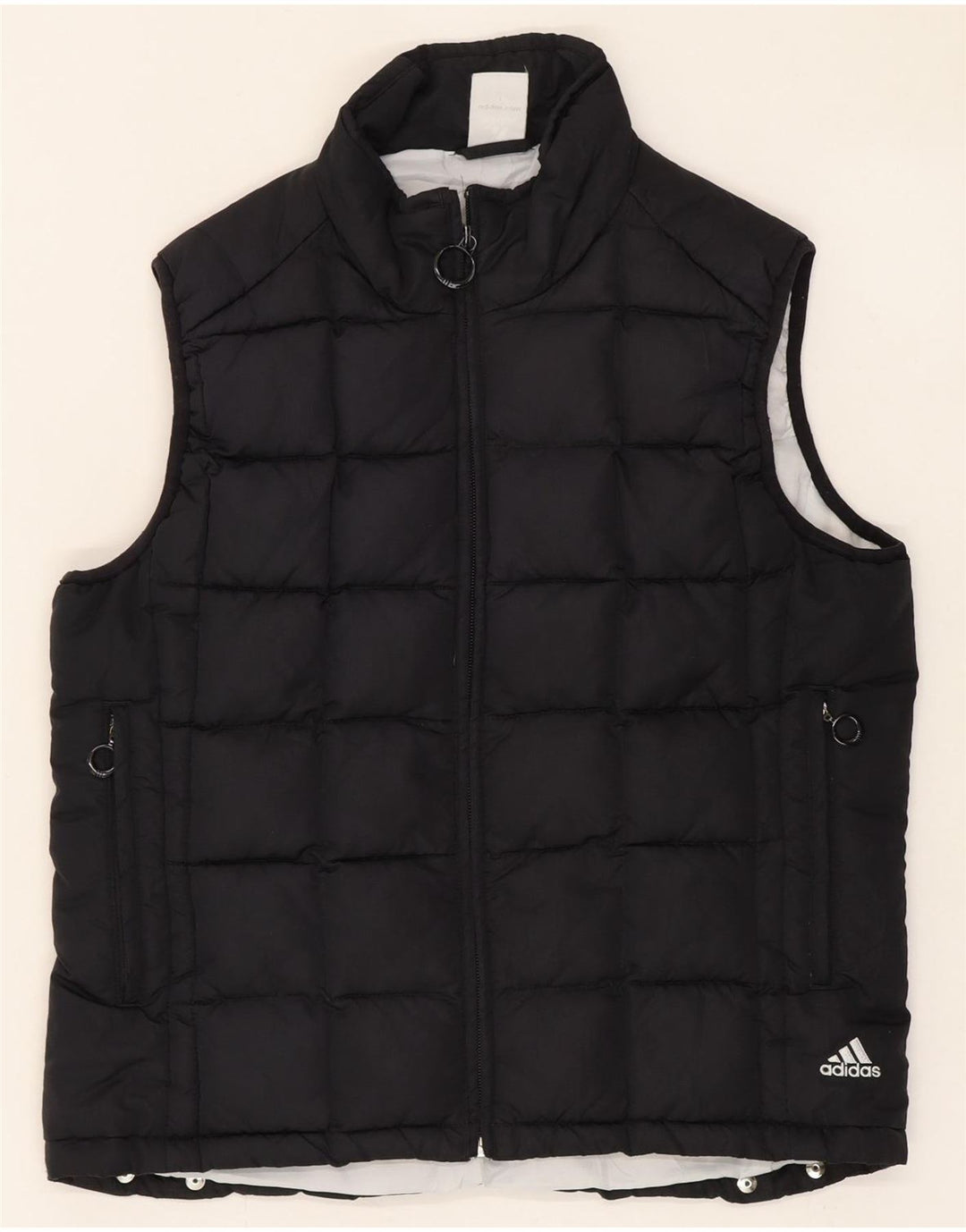 Adidas Chaleco acolchado para mujer UK 12 Mediano Negro Poliéster