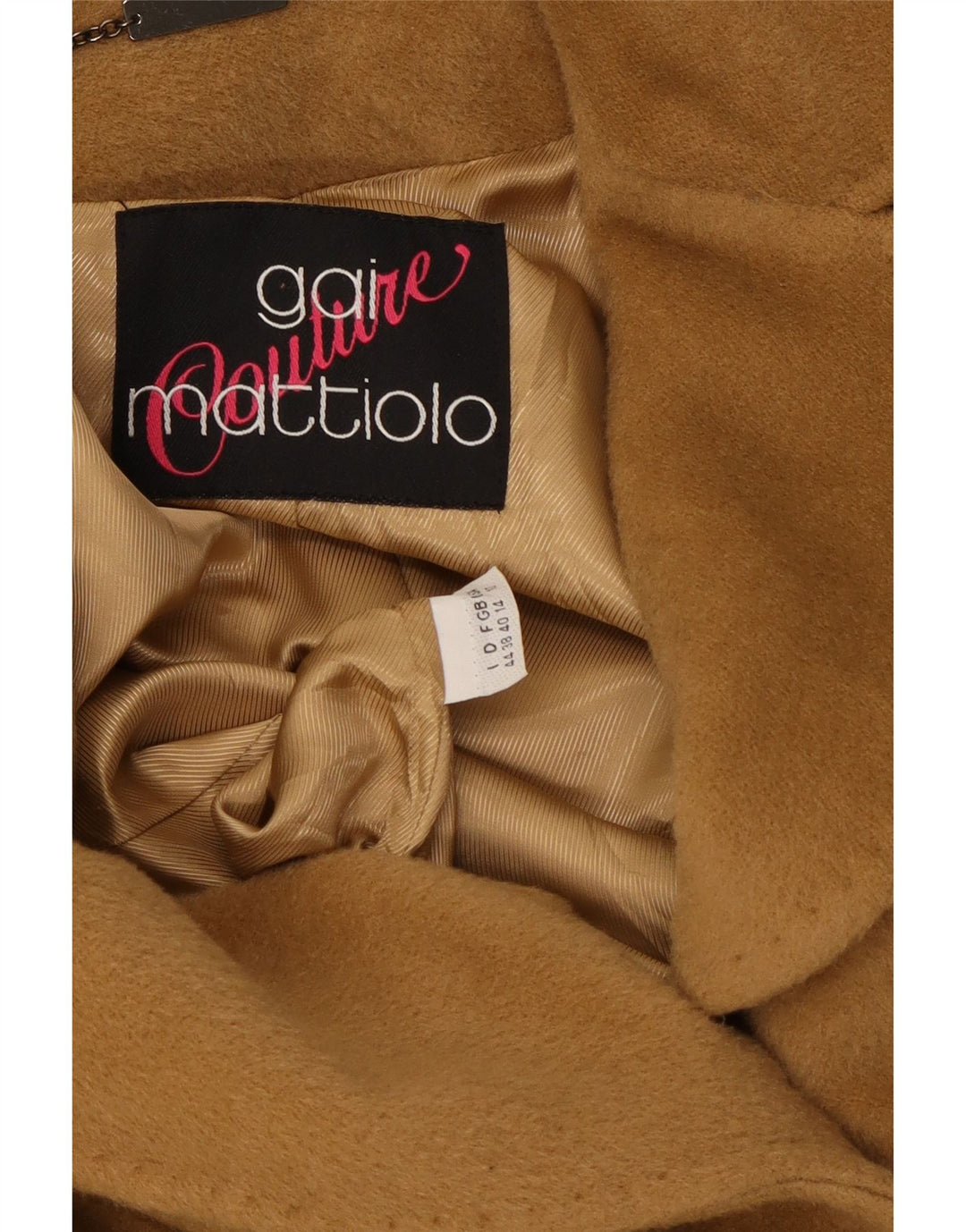 Gai Mattiolo Abrigo para mujer UK 44 Medio Beige