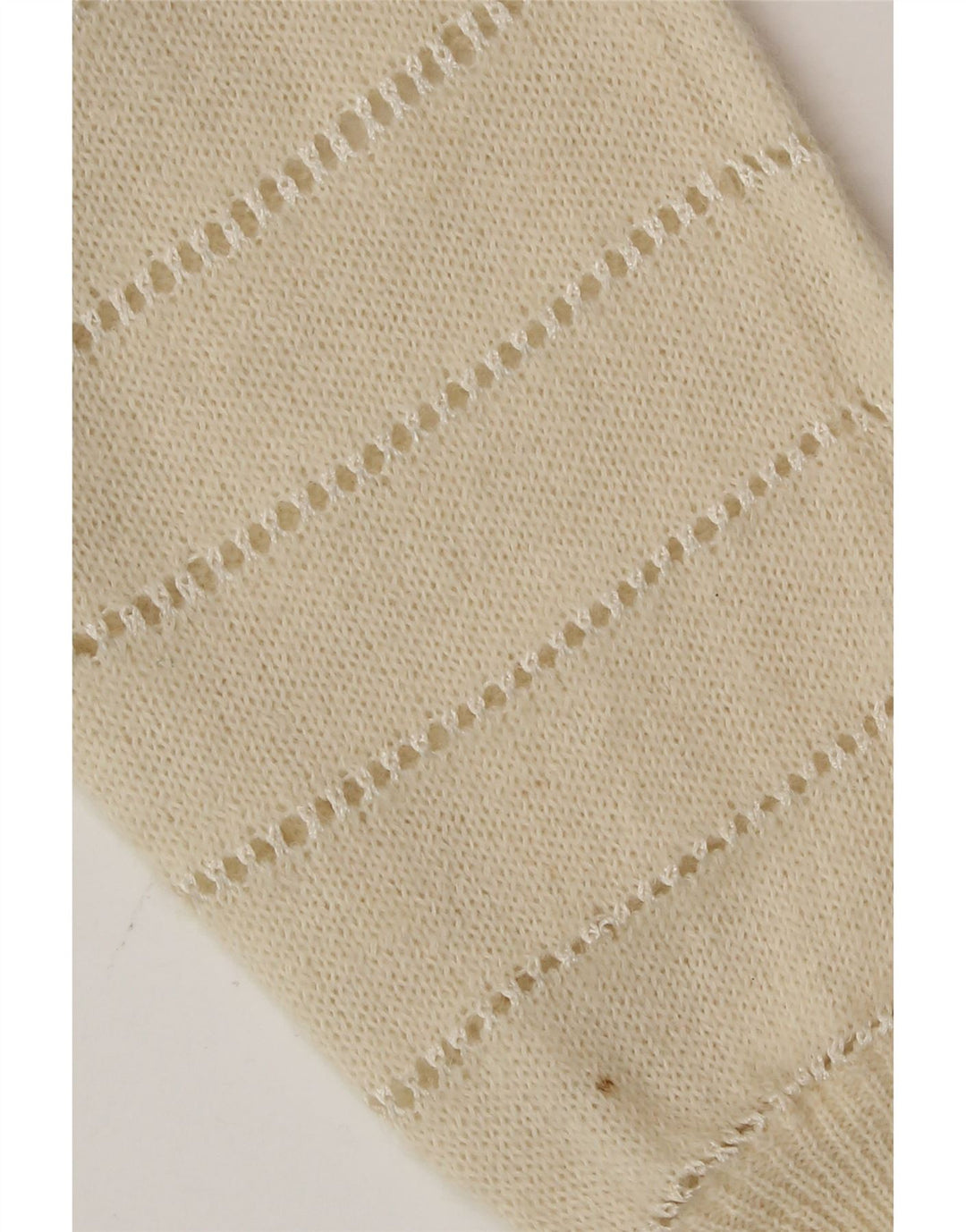 Vintage mujer Cardigan suéter Reino Unido 14 medio apagado blanco