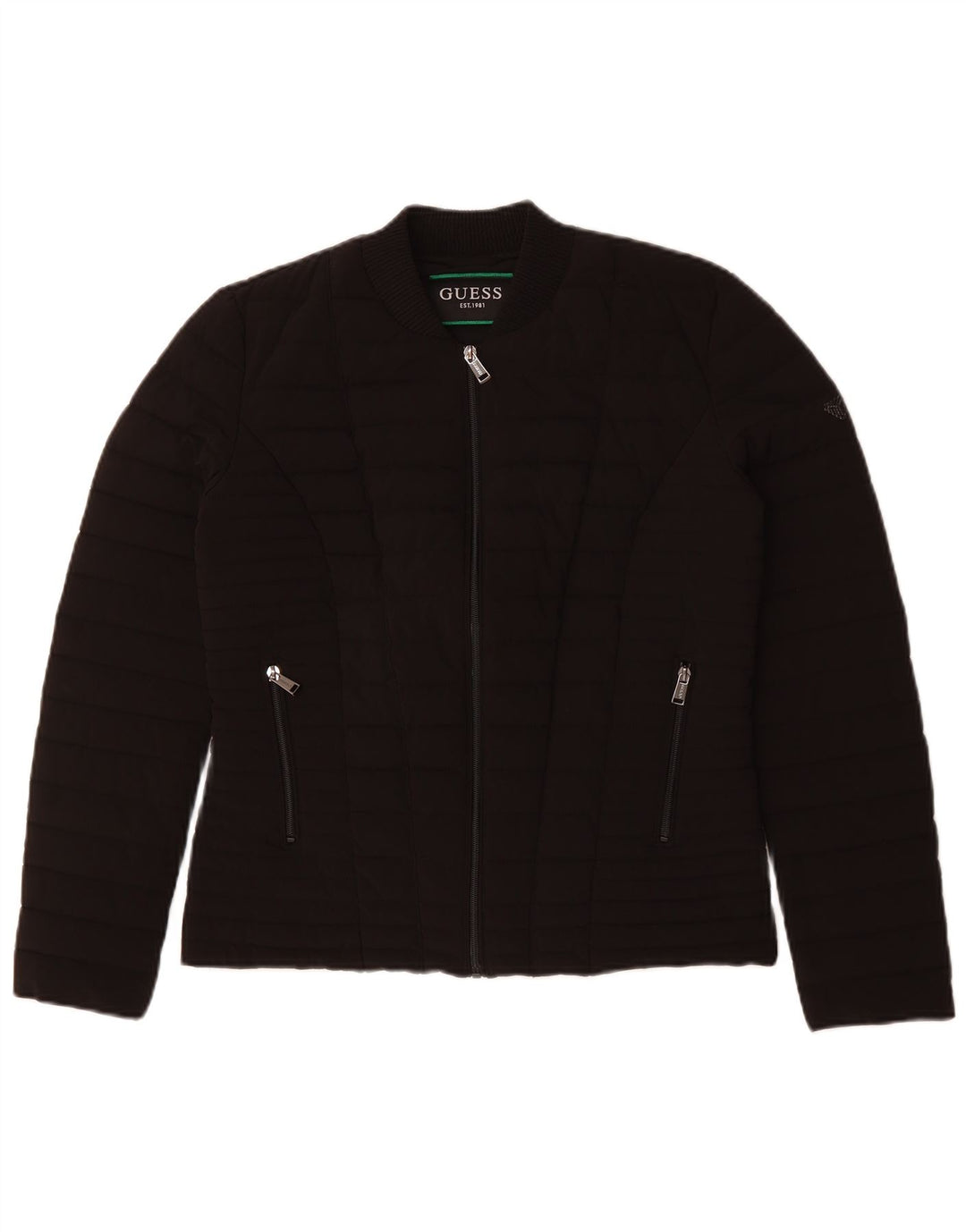 Guess Chaqueta Acolchada Mujer UK 42 Mediana Poliéster Negro