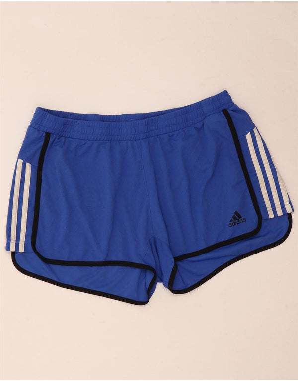 Pantalón corto deportivo ADIDAS Climalite para mujer ES 20/22 XL Azul Poliéster