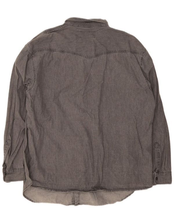 Arizona Camisa vaquera para hombre talla 18 1/2 19 2XL Algodón gris