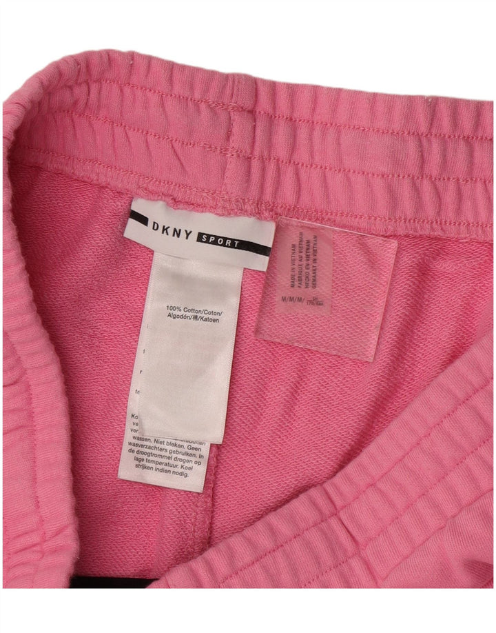 DKNY Pantalones de chándal para mujer Joggers UK 12 Medium Pink Cotton