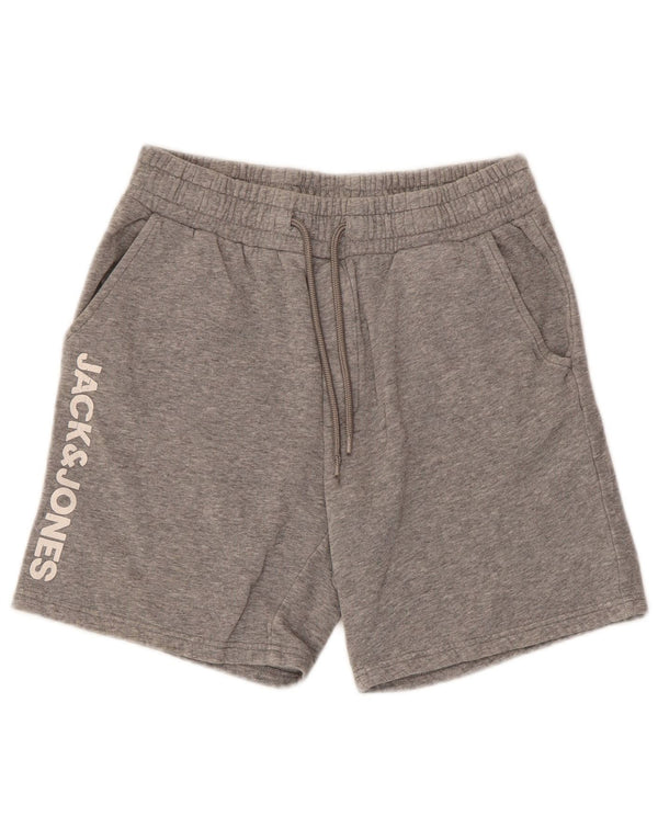 Jack & Jones Shorts deportivos con gráficos para hombre de algodón moteado gris pequeño