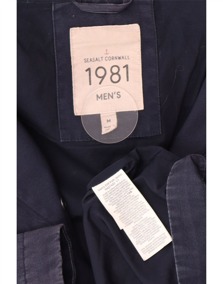 Seasalt Cornwall Chaqueta utilitaria con capucha para hombre UK 38 Medium Azul marino Algodón