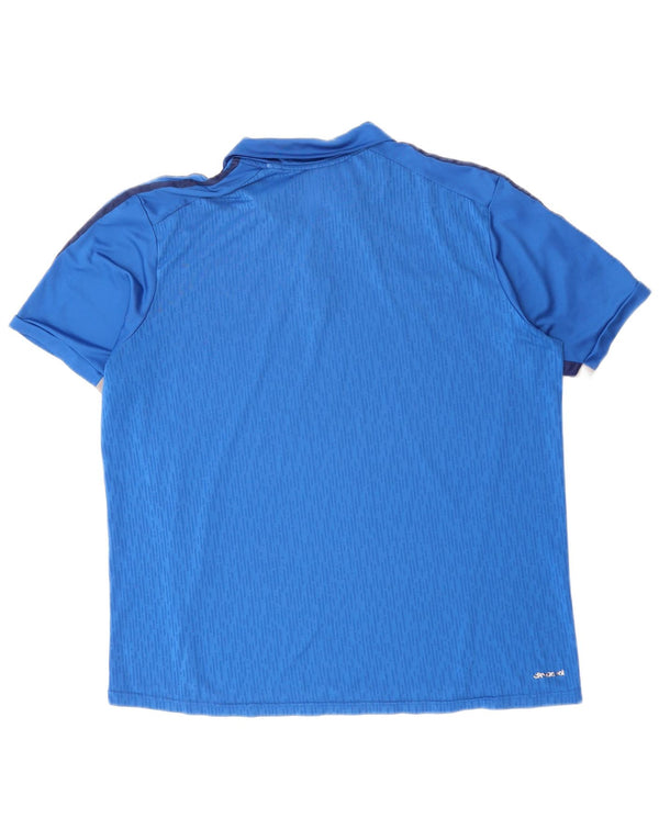Adidas Mens Climacool Polo Camisa Grande Azul