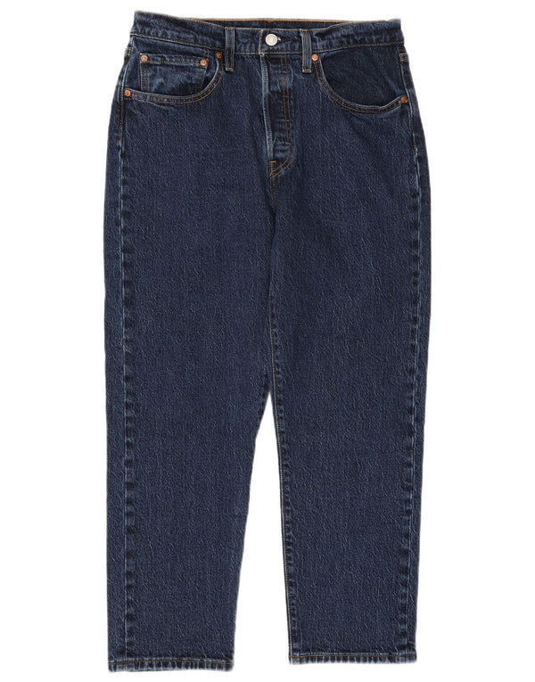 Levi's Mujer 501 Vaqueros Rectos De Tiro Alto W30 L26 Algodón Azul