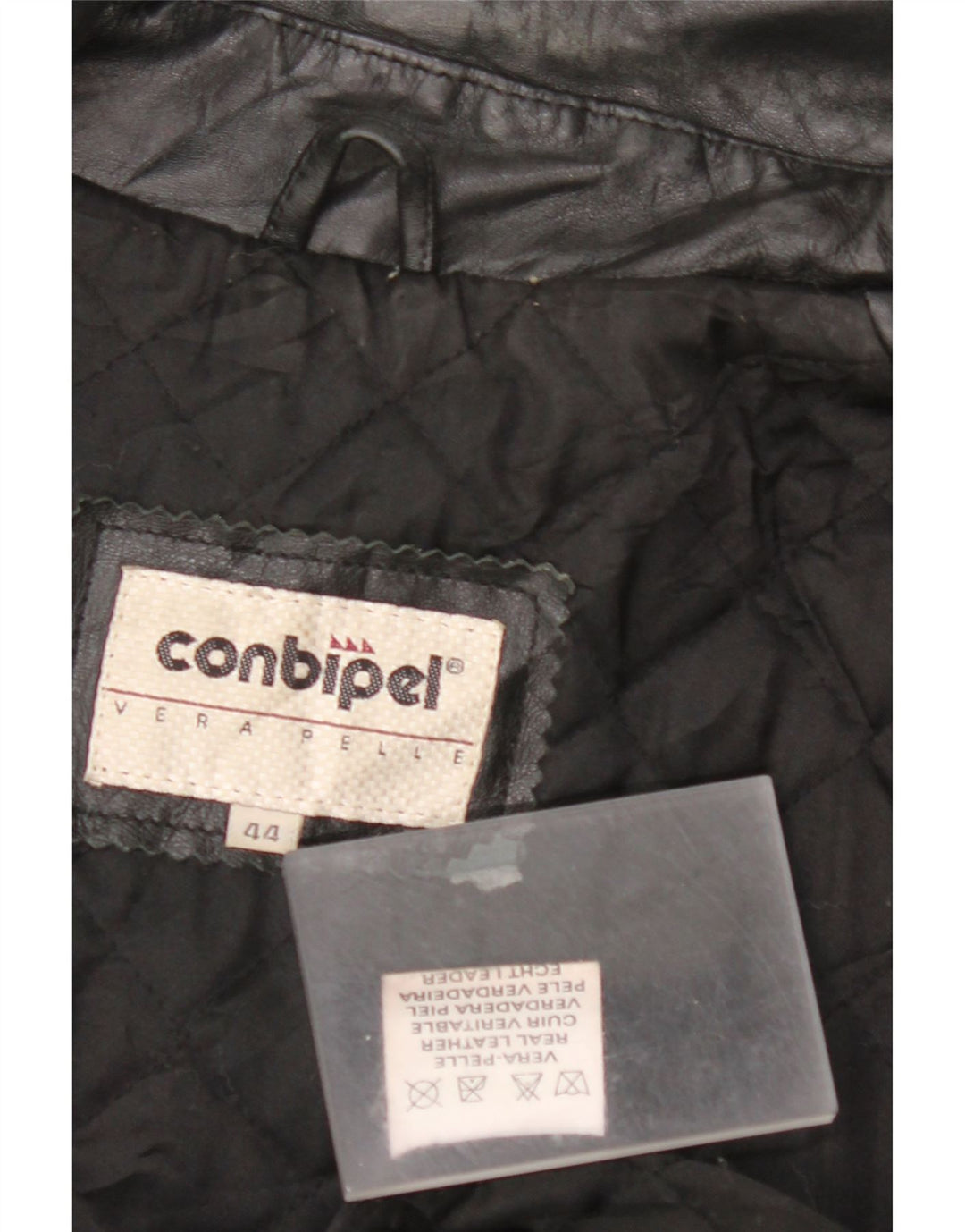 CONBIPEL Chaqueta de cuero para hombre IT 44 XS Cuero negro