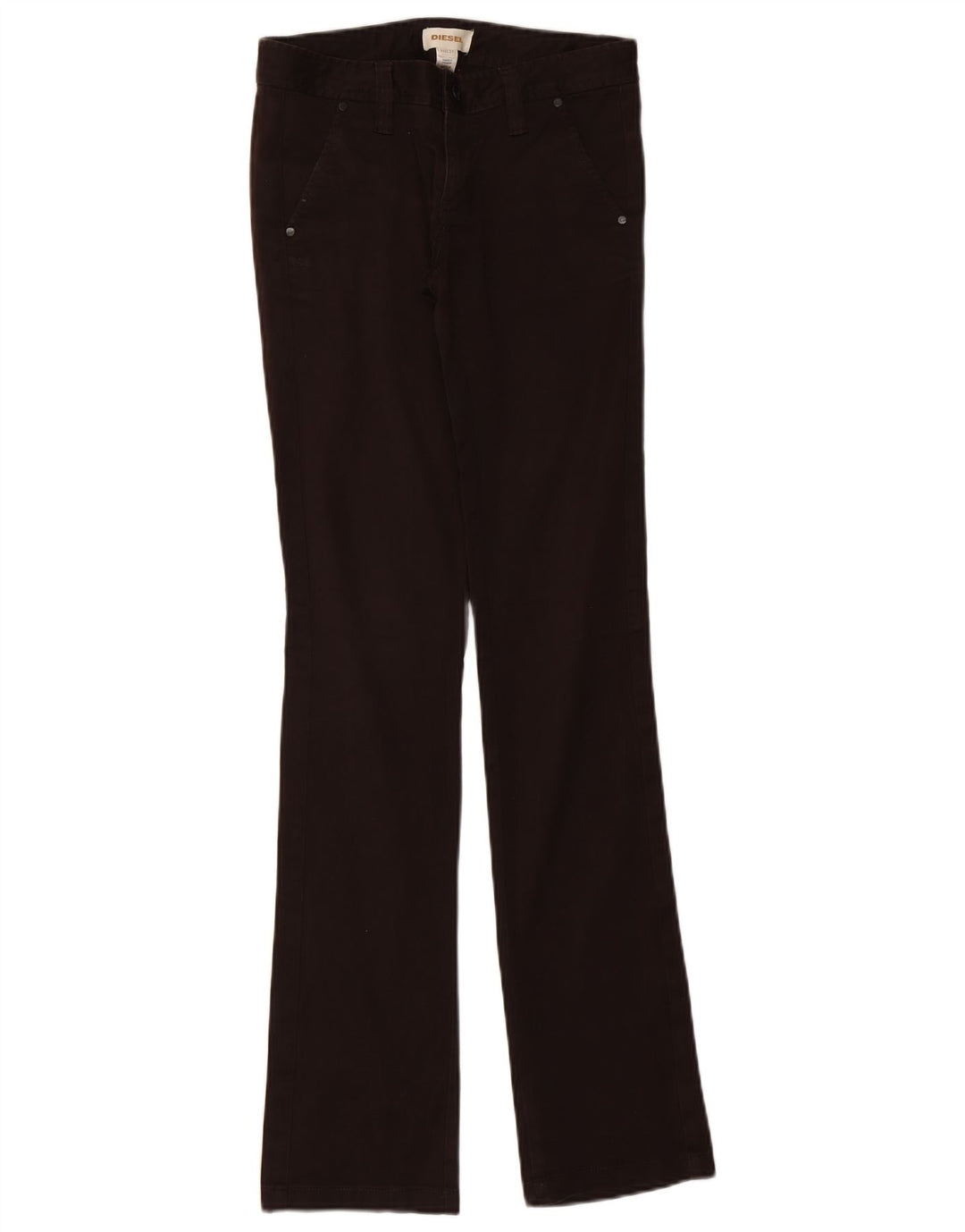Diesel Mujer Bootcut Jeans W27 L34 Algodón Negro