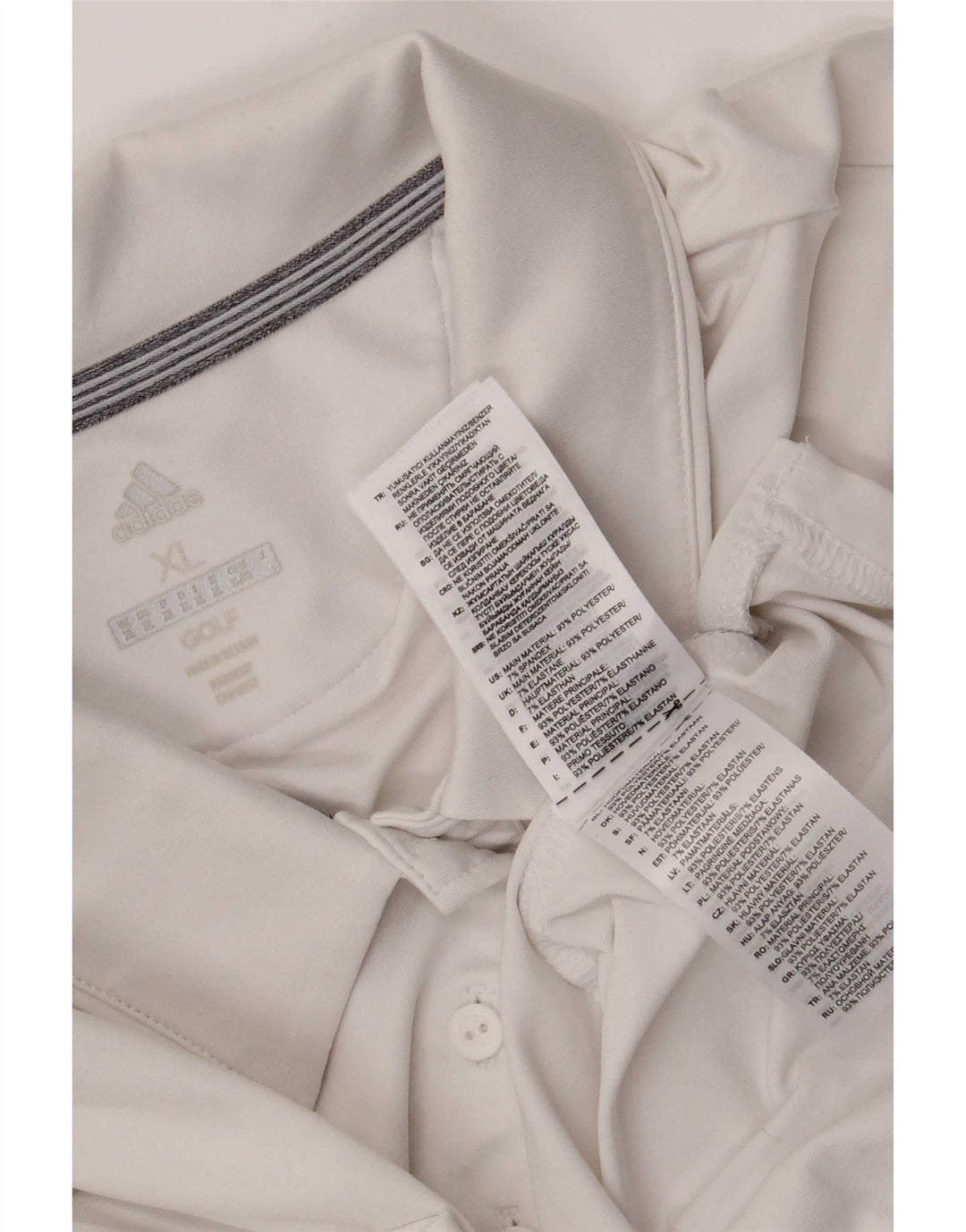 Adidas Polo Mujer UK 40 XL Poliéster Blanco