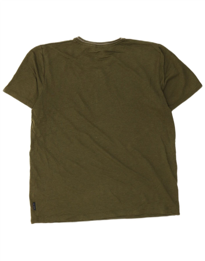 Ted Baker - Camiseta para hombre, talla 4, algodón caqui grande
