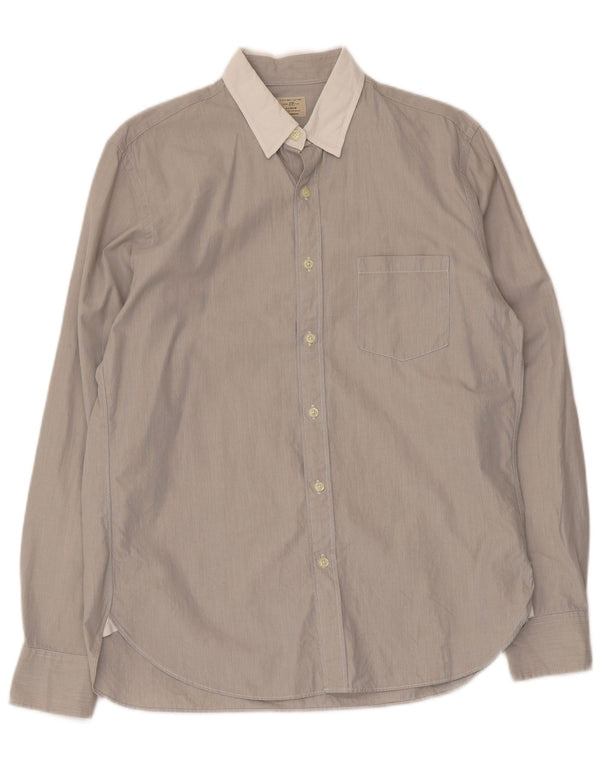 Camisa J. Crew Hombre Algodón Gris Medio