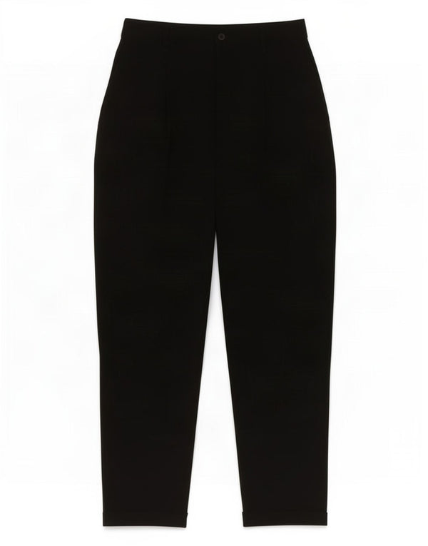 Zara Mujer Pantalón Cropped De Talle Alto XS W25 L22 Negro Poliéster