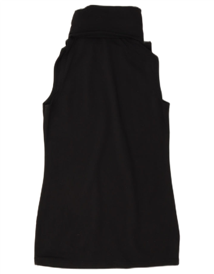Ellesse Top sin mangas gráfico para mujer UK 10 Small Nylon negro