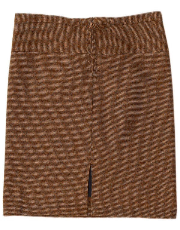 Falda recta vintage para mujer W34 marrón grande