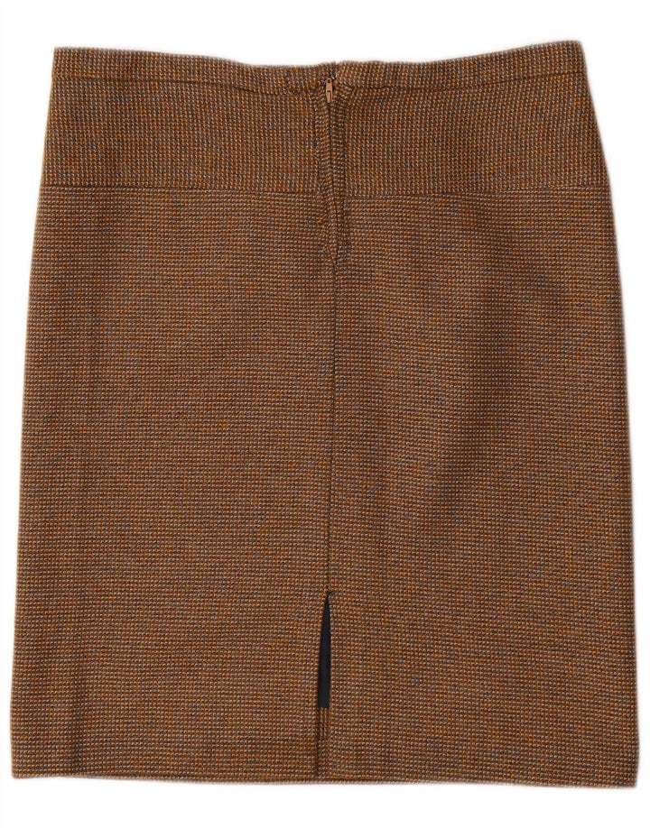 Falda recta vintage para mujer W34 marrón grande