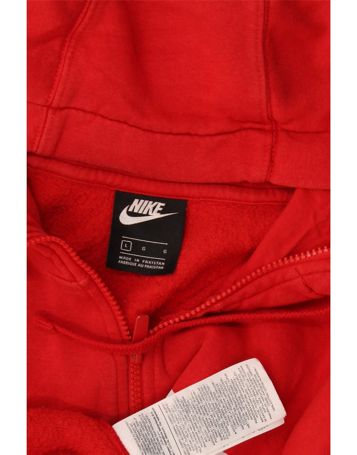 Nike - Sudadera con capucha y cremallera para hombre, talla grande, algodón rojo