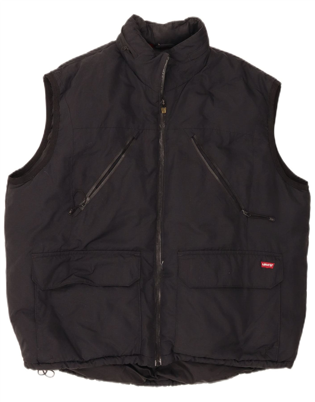 Chaleco acolchado con capucha para hombre Levi's UK 40 Large Poliamida negra