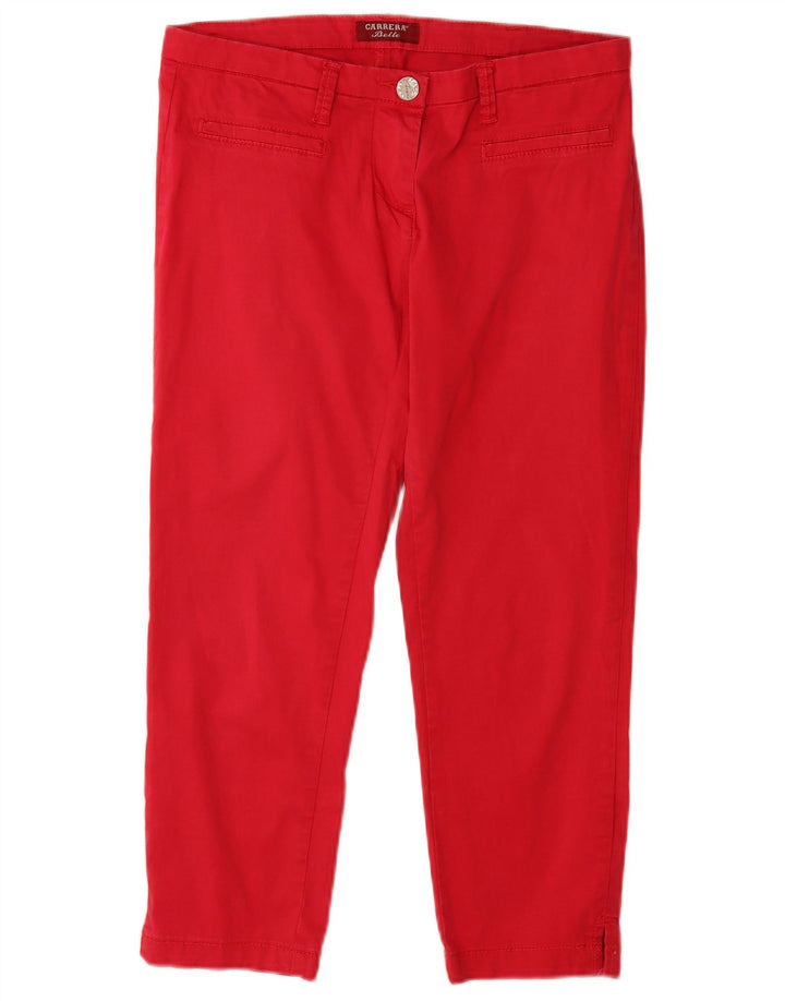 CARRERA Pantalones capri ajustados para mujer W30 L24 Rojo