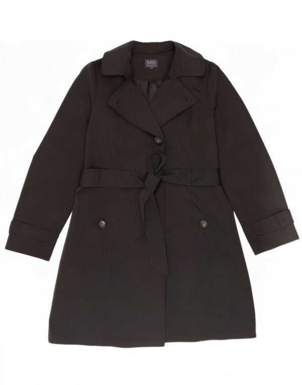Marks & Spencer Gabardina para mujer UK 44 Grande Poliéster negro