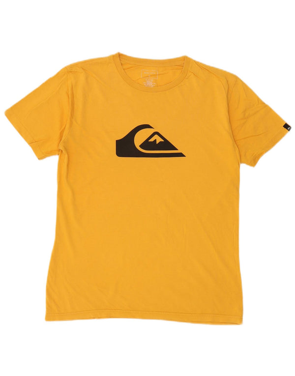 Quiksilver Camiseta con gráfico de corte regular para hombre Top XS Algodón amarillo