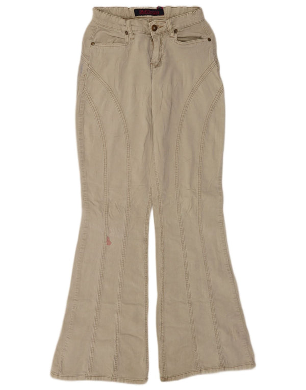 Pantalones acampanados de pana para mujer Fishbone W27 L32 Beige