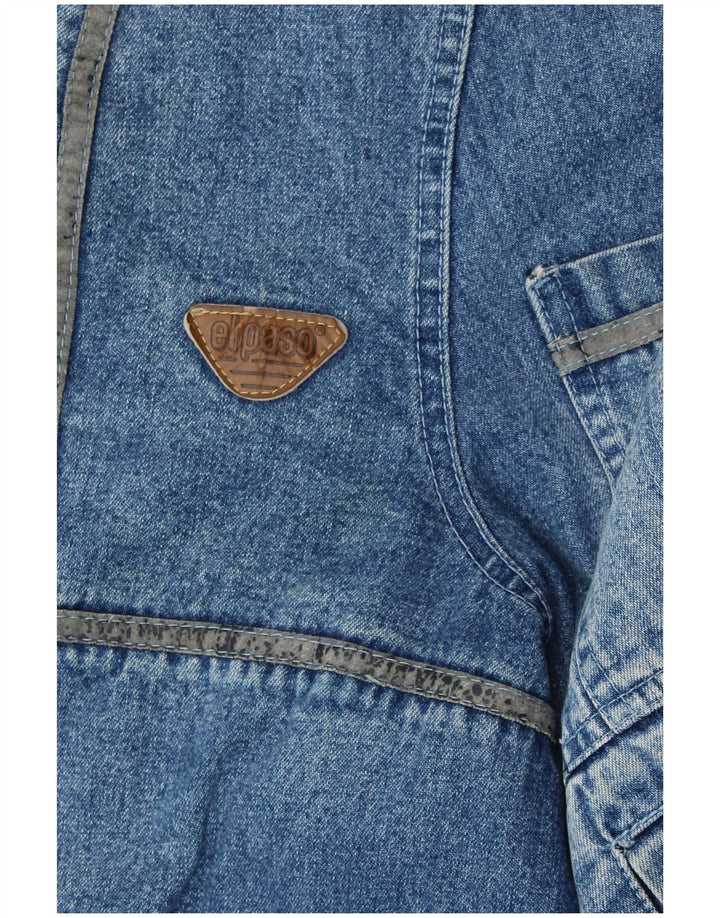 VINTAGE Chaqueta Sherpa de mezclilla para hombre Reino Unido 42 XL Azul