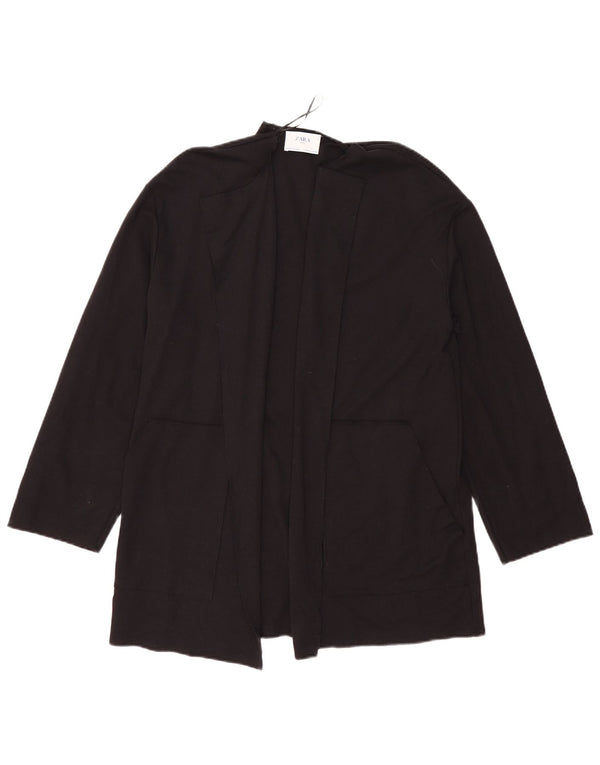 Zara Cárdigan Largo Extragrande para Mujer UK 10 Small Algodón Negro