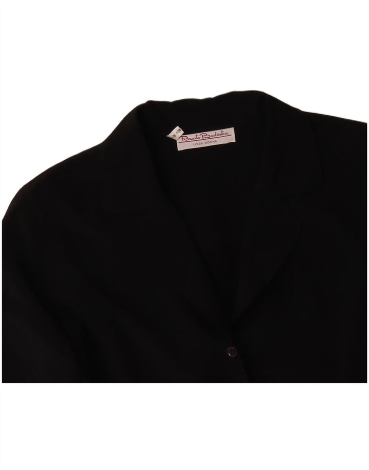 RENATO BALESTRA Blusa Camisa Mujer IT 44 Mediano Negro Poliéster