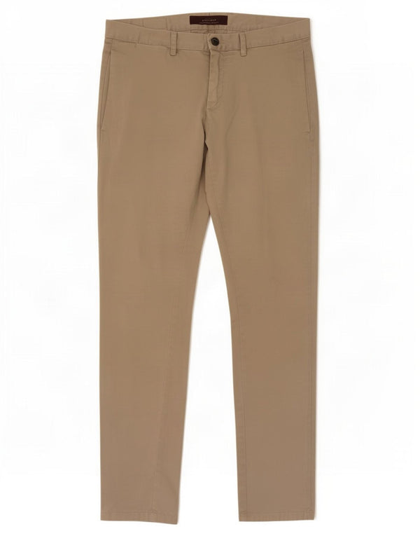Zara Mens Slim Chino Pantalones EU 40 Medium W31 L33 Algodón Beige