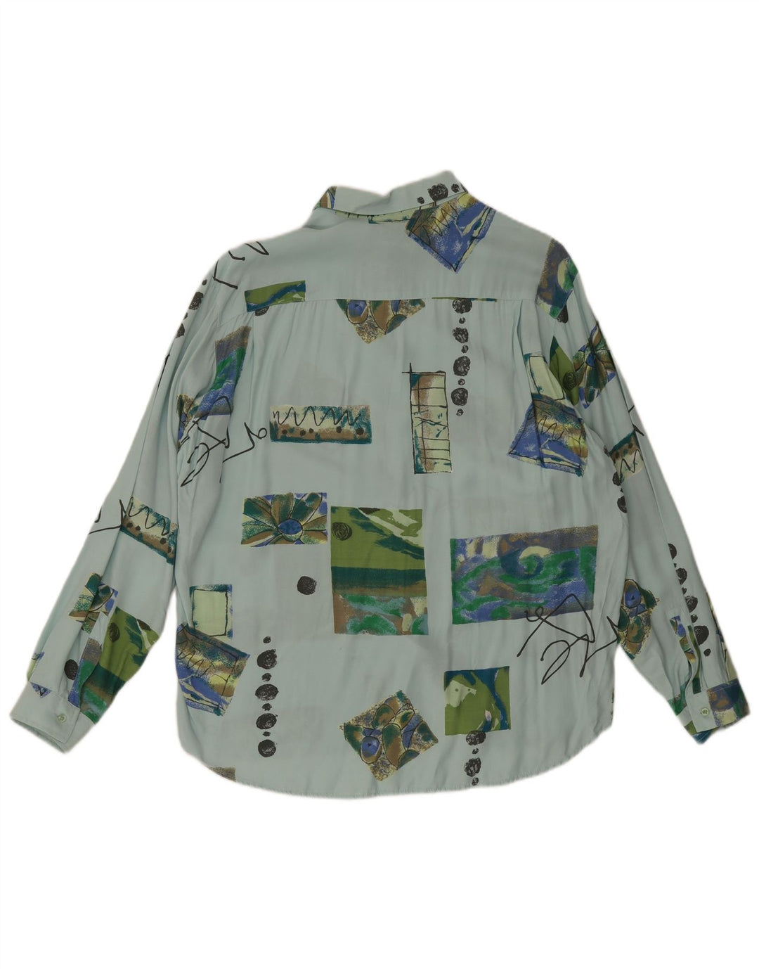 Nazzareno G. Camisa para hombre grande azul patchwork