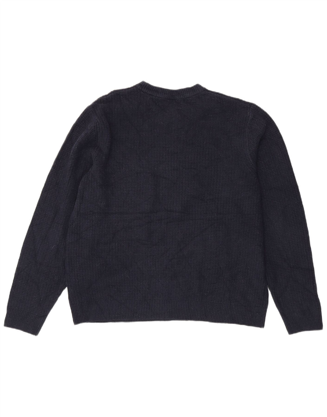 Marks & Spencer - Jersey de cuello redondo para hombre, talla grande, acrílico azul marino