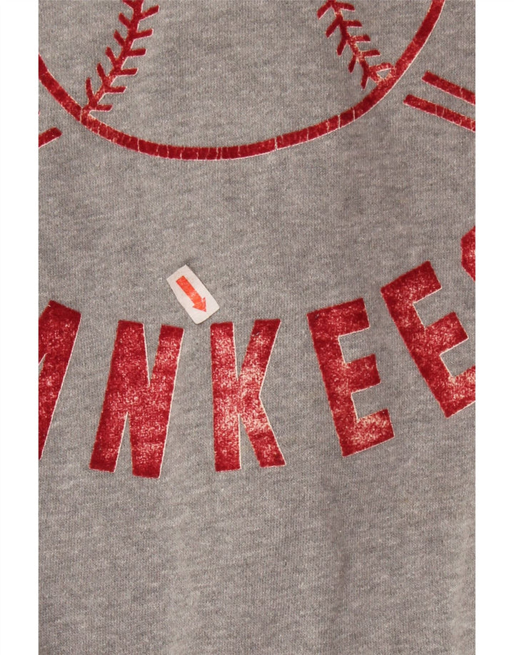 MAJESTIC Suéter con capucha y cremallera de los New York Yankees para mujer UK 14 Gris medio