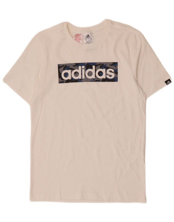 Adidas Camiseta gráfica para niño 13-14 años Blanco Algodón