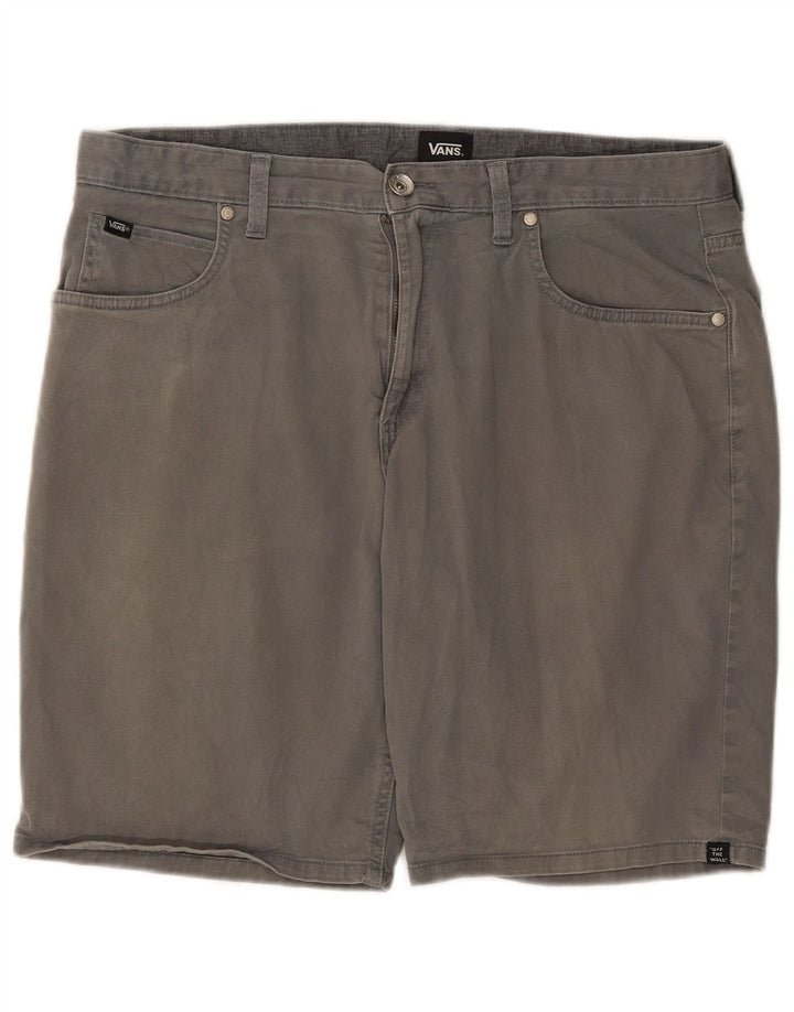 Vans Shorts casuales para hombre W34 Algodón gris grande